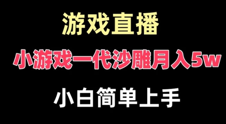 玩小游戏一代沙雕月入5w，爆裂变现，快速拿结果，高级保姆式教学【揭秘】-十一网创