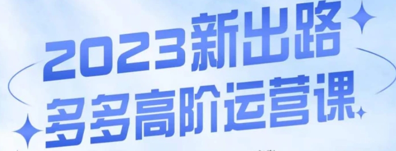 大炮·多多高阶运营课，3大玩法助力打造爆款，实操玩法直接亮出干货-十一网创