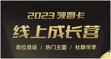 2023领跑卡线上成长营，淘宝运营各岗位培训，直通车、万相台、引力魔方、引流等，帮助突破成长瓶颈-十一网创