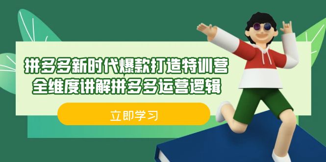 拼多多·新时代爆款打造特训营，全维度讲解拼多多运营逻辑-十一网创