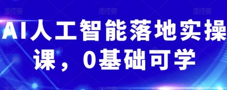 AI人工智能落地实操课，0基础可学-十一网创