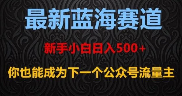 最新蓝海赛道，新手小白日入500+，你也能成为下一个公众号流量主【揭秘】-十一网创