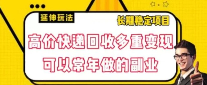 高价快递回收多重变现玩法，不需要推广，完全靠自己多劳多得-十一网创