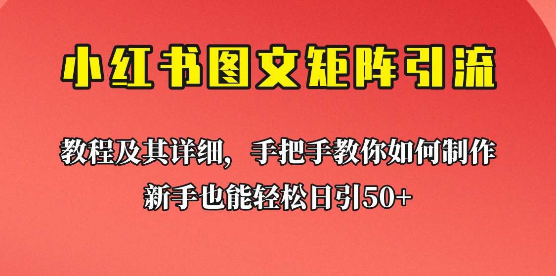 新手也能日引50+的小红书图文矩阵引流法！超详细理论+实操的课程助你流量源-十一网创