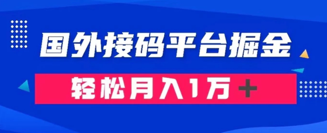 通过国外接码平台掘金： 成本1.3，利润10＋，轻松月入1万＋-十一网创