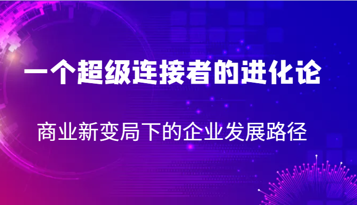 一个超级连接者的进化论 商业新变局下的企业发展路径-十一网创