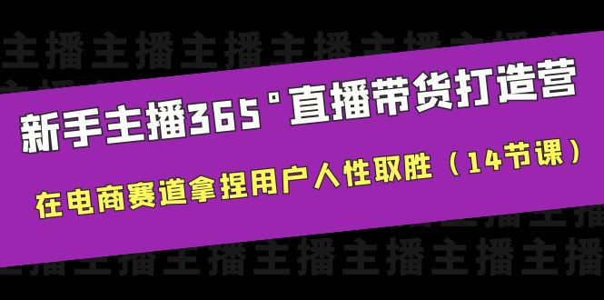 新手主播365°直播带货·打造营，在电商赛道拿捏用户人性取胜-十一网创