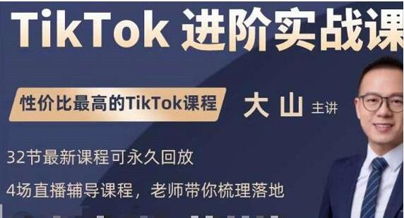 大山《TikTok进阶实战课》账号详解，流量运营，实战变现-十一网创