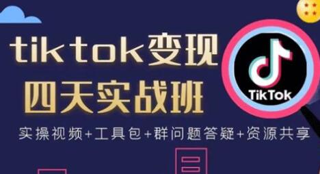 tiktok变现四天实战班视频：连怼技术+矩阵玩法赚,单账号月入2000美金-十一网创