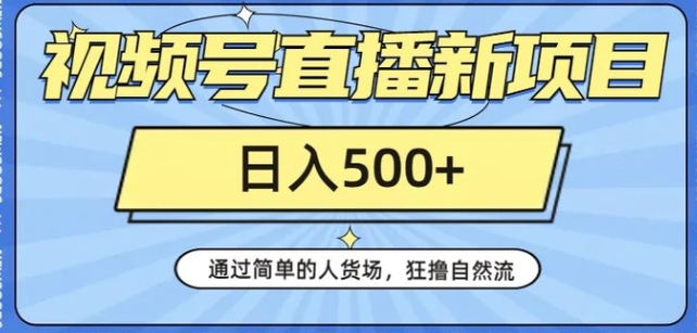 视频号直播新项目，通过简单的人货场，狂撸自然流，日入500+【260G资料】-十一网创