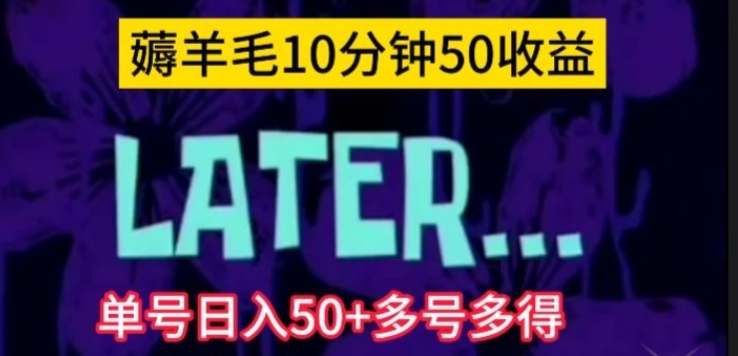 美团薅羊毛玩法，单号日入50+多号多得【仅揭秘】-十一网创