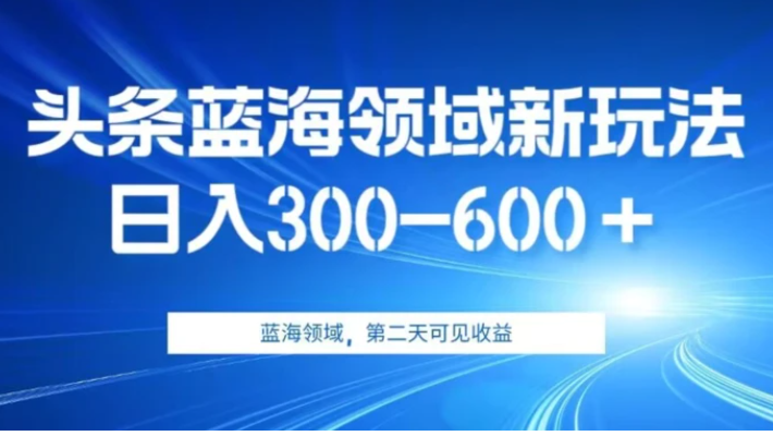 AI头条野路子蓝海领域新玩法2.0，日入300-600＋，附保姆级教程【揭秘】-十一网创