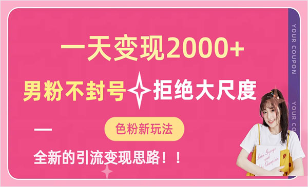 《男粉不封号项目》一天收款2000元-十一网创