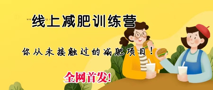 线上减肥训练营，足不出户，仅靠拉几个社群发几条朋友圈，就可实现月入五位-十一网创