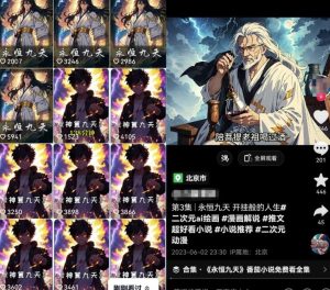 AI漫画+小说推文+无人直播项目新玩法，一本书日入500+，玩法无私分享给你-十一网创