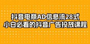 （9299期）抖音电商-AD信息流28式，小白必看的抖音广告投放课程-29节-十一网创