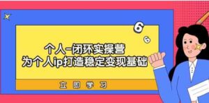 （9331期）个人-闭环实操营：为个人ip打造稳定变现基础，从价值定位/爆款打造/产品…-十一网创