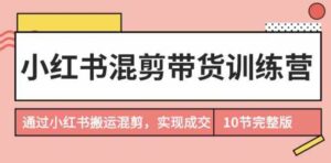 （9454期）小红书混剪带货训练营，通过小红书搬运混剪，实现成交（10节课完结版）-十一网创