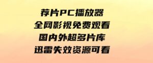 荐片PC播放器，全网影视免费观看国内外超多片库！迅雷失效资源可看。-十一网创