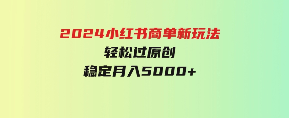 （9792期）小红书轻松过原创稳定月入5000+-十一网创