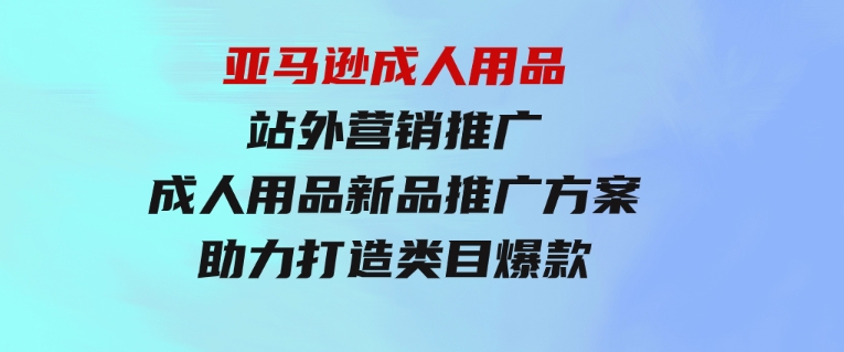 亚马逊成人用品站外营销推广，成人用品新品推广方案，助力打造类目爆款-十一网创