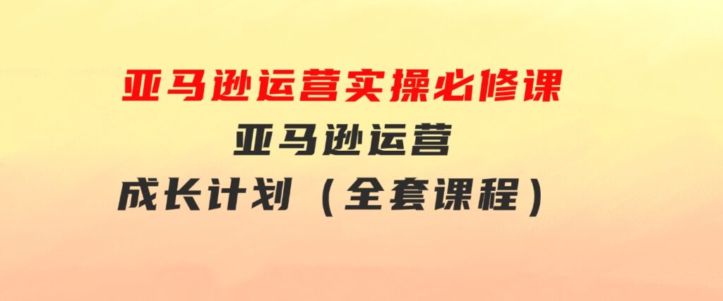 亚马逊运营实操必修课，亚马逊运营成长计划（全套课程）-十一网创