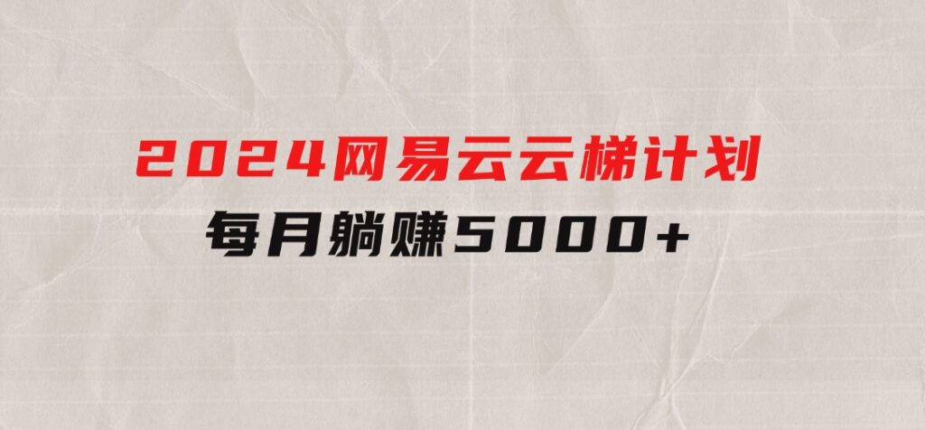 2024网易云云梯计划每月躺赚5000+-十一网创