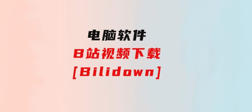 B站视频下载[Bilidown]-十一网创