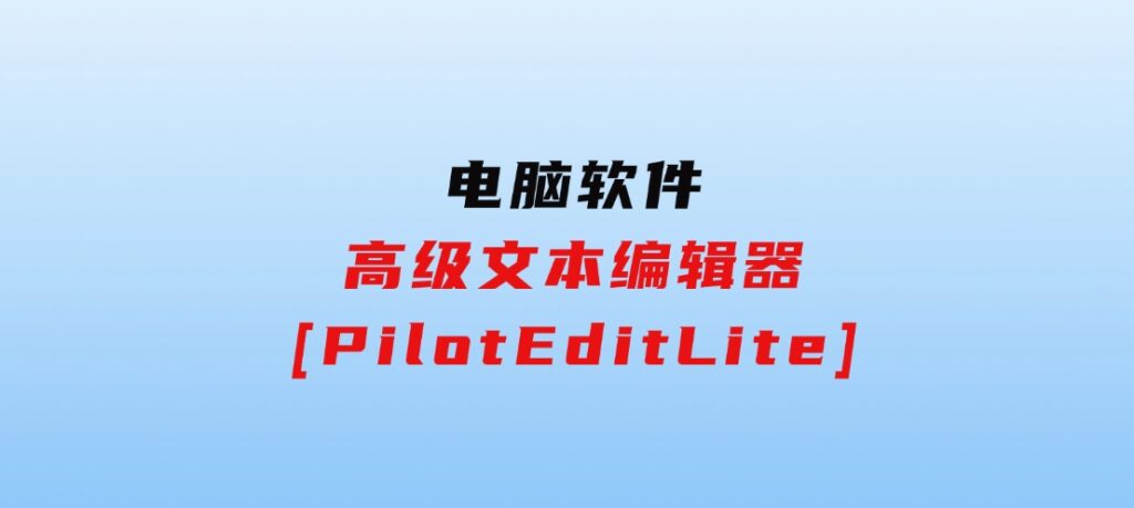 高级文本编辑器[PilotEditLite]-十一网创